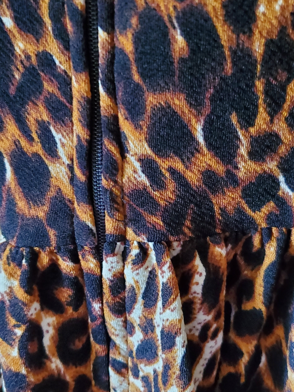 Vixen by Micheline Pitt Vintage Leopard Print Ingenue Dress, Size XL GUC - Picture 5 of 10